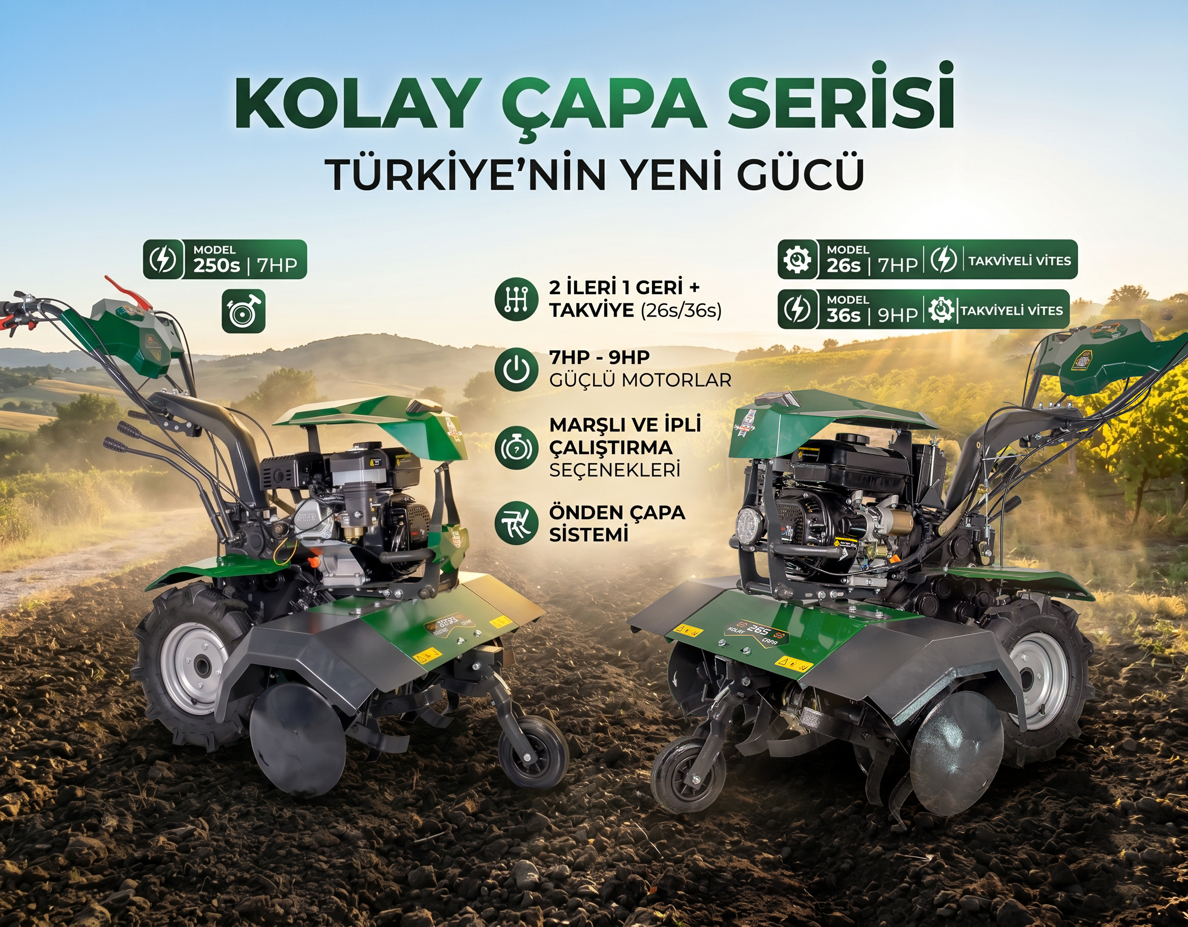 Tarımda ve Bahçede Yeni Gücünüz: Kolay Çapa Makinesi Serisi